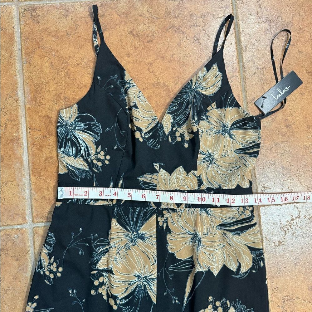 NWT Lulu Darling Daylily Black Floral Print High-Low Maxi Dress size S - Picture 14 of 15